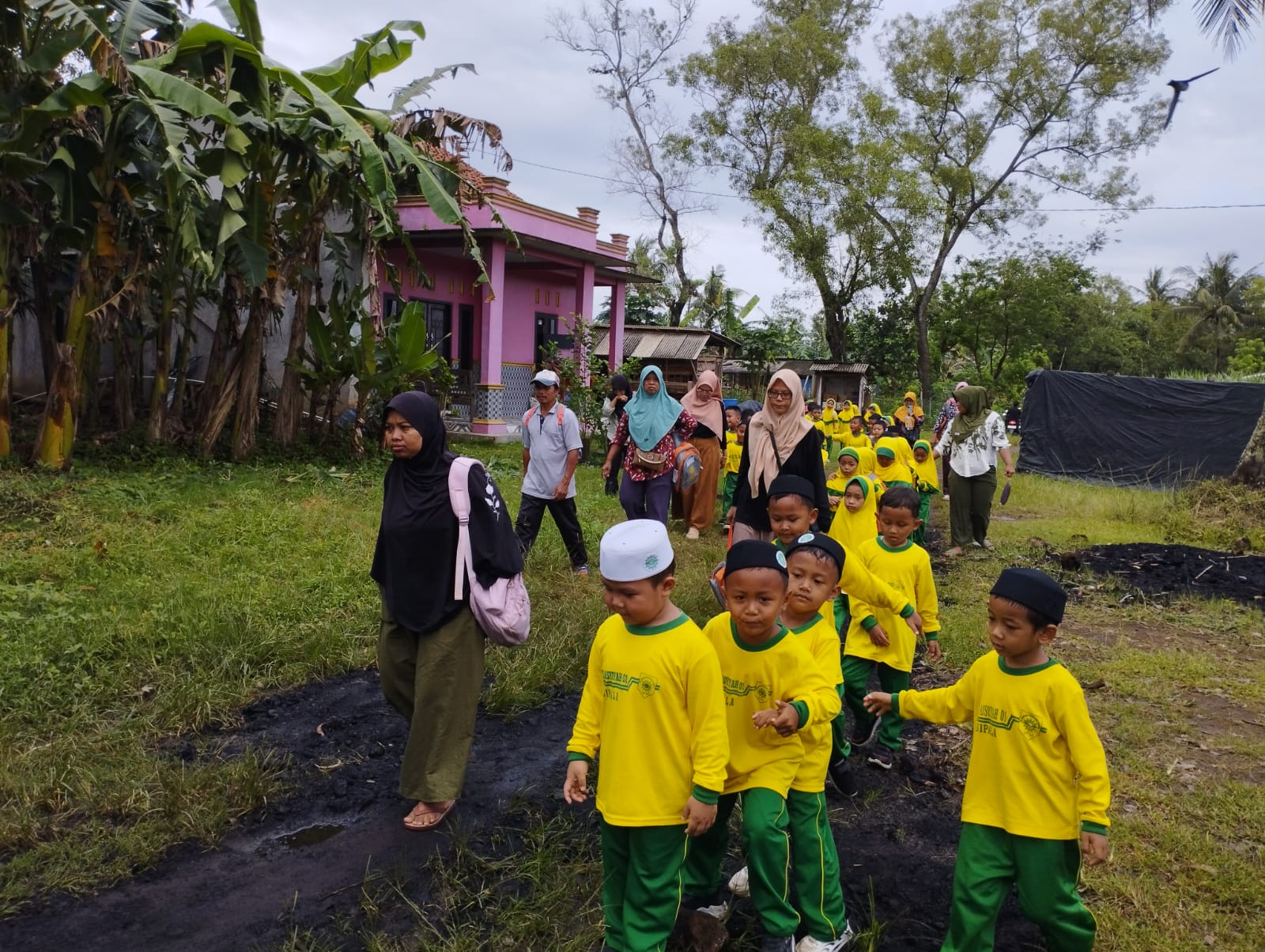 Kunjungan Edukasi TK Aisyiyah 01 Adipala ke Peternakan Domba Makaryo Tani